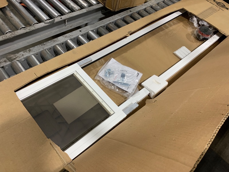 Photo 1 of PetSafe Sliding Glass Pet Door - No-Cut DIY Install Doggy Door for Renters - Aluminum Frame - Adjustable Height 91 7/16" to 96" - Ideal for Large Dogs Up to 100 lb - White