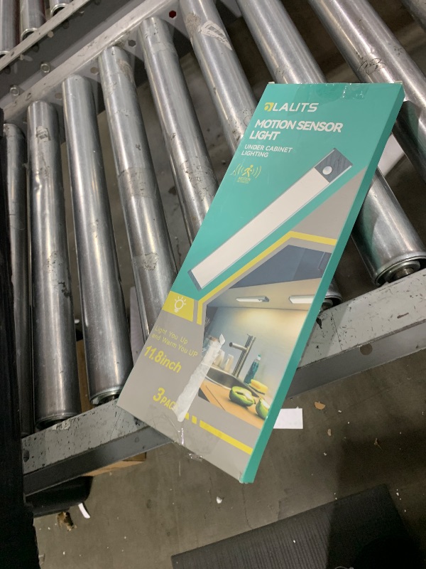 Photo 1 of Under Cabinet Lighting, Equipped with Motion Sensor, 11.8" Rechargeable Battery Operated?3-Level Adjustable Brightness, 3 Pack Magnetic Under Counter Lights for Kitchen, Closet, Pantry