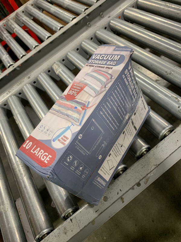 Photo 1 of 10 Large Vacuum Storage Bags with Hand Pump, Large Vacuum Seal Bags for Clothing, Space Saver Bags for Travel Lugggage, Blankets, Comforters