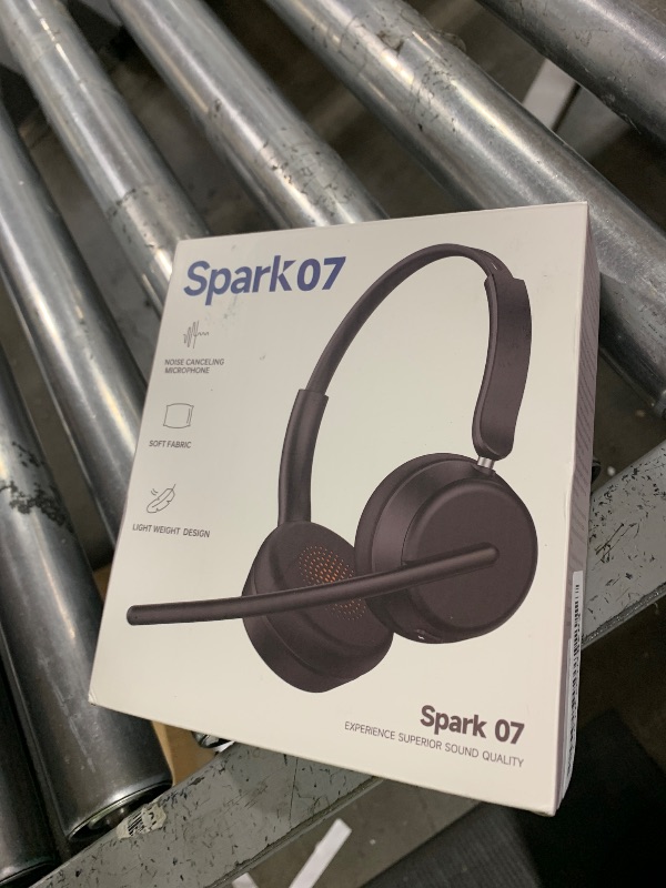 Photo 1 of SEJJ Wireless Headset with Mic for Work, Bluetooth 5.4 Headphones with AI Noise-Canceling Mic for Clear Calls, Wireless Headsets with Mic Mute & USB A/C Dongle for PC, Computer, Laptop, Black