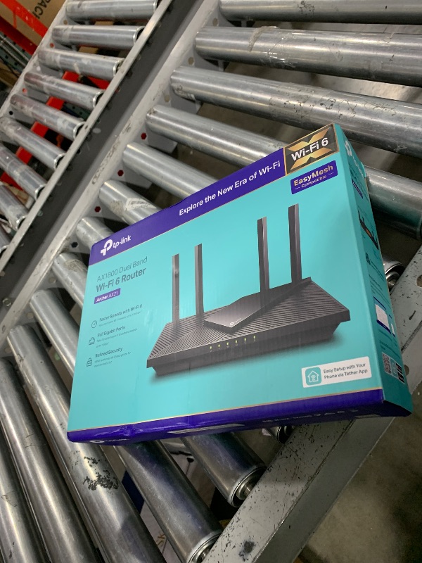 Photo 1 of TP-Link AX1800 WiFi 6 Router V4 (Archer AX21) – Dual Band Wireless Internet, Gigabit, Easy Mesh, Works with Alexa - A Certified for Humans Device, Free Expert Support