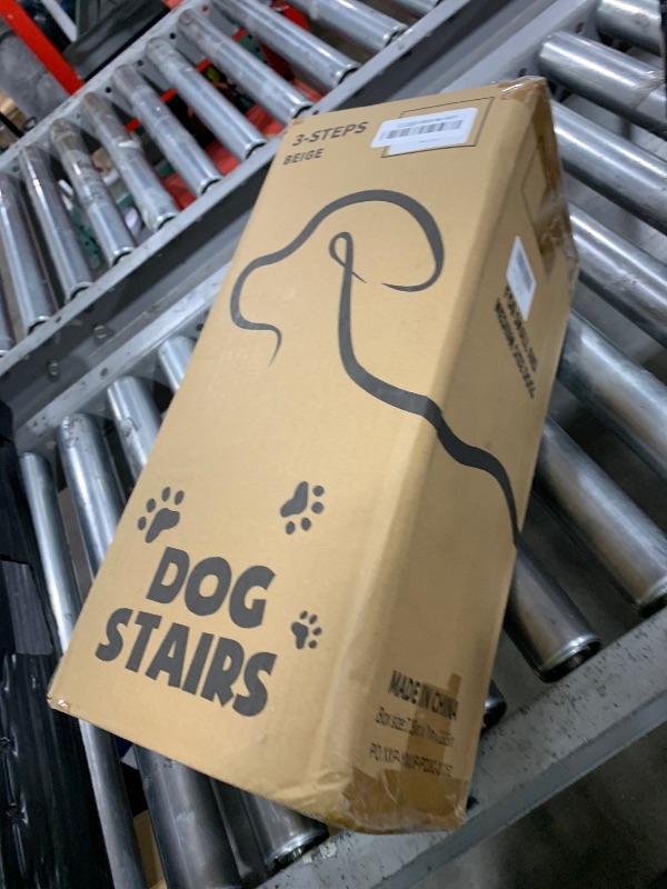 Photo 1 of Aodisman 3-Step Dog Ramp and Stairs for Sofa and Chair - Non-Slip Sturdy Pet Steps for Small Dogs and Cats,15.7" H,Beige