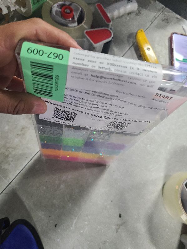 Photo 1 of 16000Pcs Rhinestones for Bedazzling, 4mm Bedazzler Kit with Flatback Rhinestones for Clothes Crafting Crafts Nails Clothing, Flat Back Resin Rainbow Colorful Colored Crystal with B 7000 Glue Clear