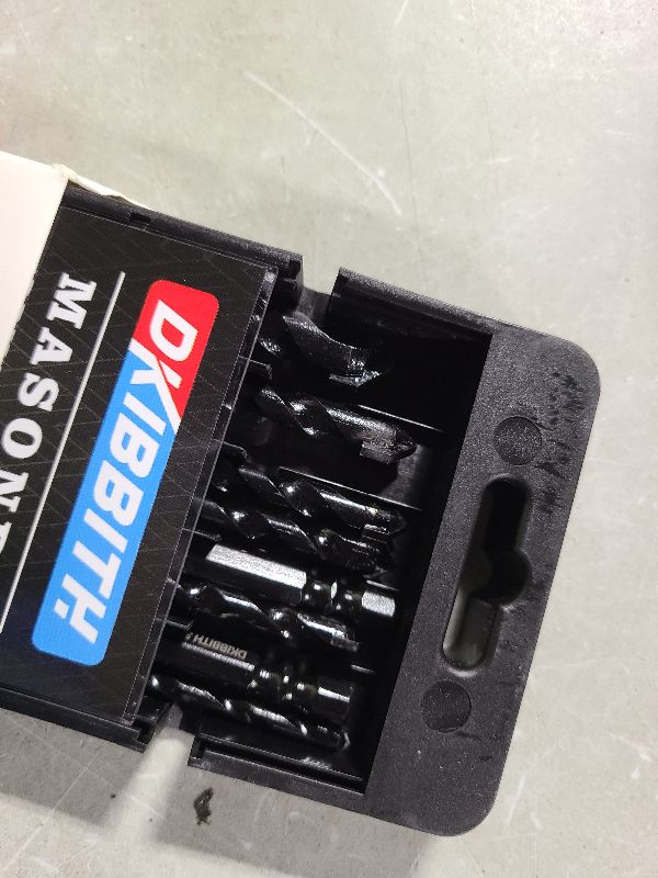 Photo 1 of 10 Piece Masonry Drill Bits for Tile Glass Ceramic Wall Brick Stone Soft-Metal Wood, Concrete Drill Bit Set,Carbide Tungsten Steel Alloy