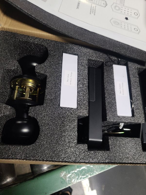 Photo 1 of Harfo Fingerprint Smart Door Locks for Front Door with Handle Set, App Control, Keyless Entry Door Lock Keypad Deadbolt, Bluetooth Digital Electronic Touchscreen, Easy Install, Auto Lock, Black