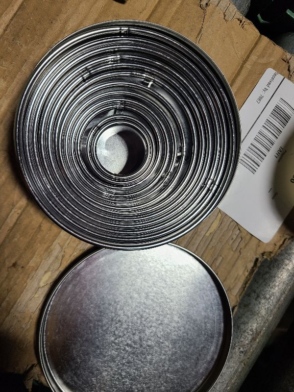 Photo 1 of 12-Piece 304 Stainless Steel Biscuit Cutter Set - Round Cookie Cutters for Baking (1/2/3/4/5 Inch) with Storage Box, Dough Pastry Cake Circle Cutting Ring Molds, Non-Rust & Dishwasher Safe