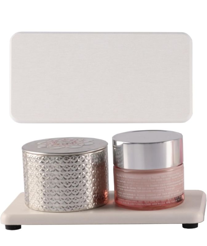 Photo 1 of 2 Pcs Water Absorbing Stone Trays, Kitchen/Bathroom Sink Soap Dish, Diatomite Tray Used for Hand Soap & Cosmetic Bottles in The Modern Home, 3.15" W x 6.3" L, White