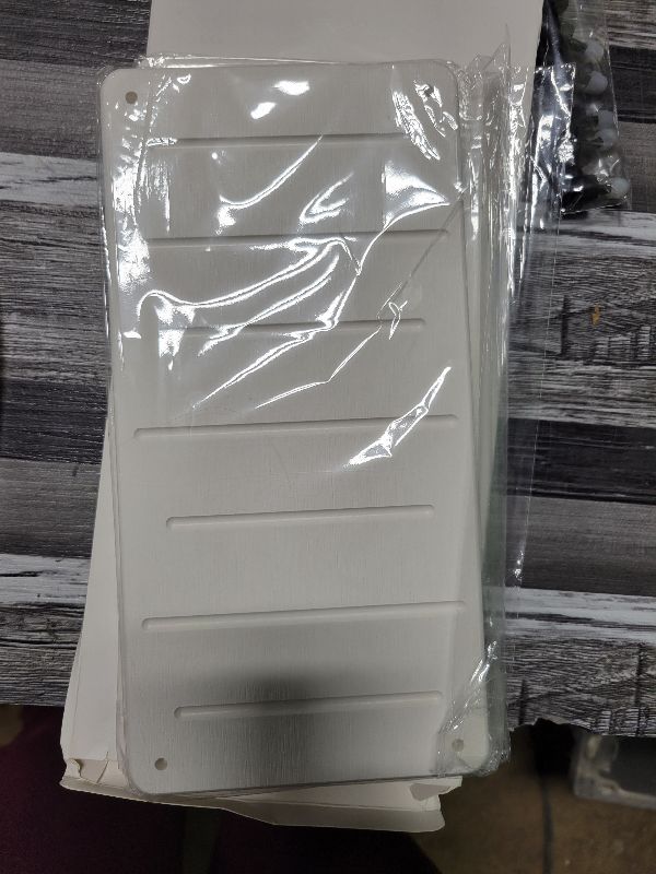 Photo 1 of 2 Pcs Water Absorbing Stone Trays, Kitchen/Bathroom Sink Soap Dish, Diatomite Tray Used for Hand Soap & Cosmetic Bottles in The Modern Home, 3.15" W x 6.3" L, White