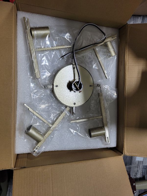 Photo 1 of (165)
Modern LED Chandelier 18W Dimmable Nickel Semi Flush Mount Ceiling Light Fixture for Kitchen Dining Room Foyer Entry, 23.82"