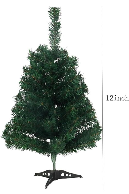 Photo 1 of 12 inch Mini Christmas Tree, Green Artificial Pine Tree for Tabletop Decorations, Small Christmas Tree Tabletop Artificial Mini Decorations
