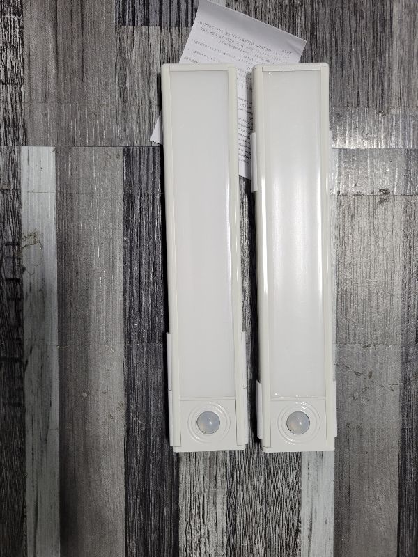 Photo 1 of 10inch Under Cabinet Lighting, 2 Pack Rechargeable Motion Sensor Light Indoor, 5 Levels Dimmable Magnetic Closet Lights, Wireless Under Counter Lights for Kitchen, Stairs