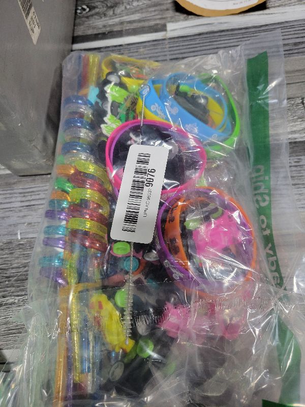 Photo 1 of 122PCS Monster Truck Party Favors Set, Jam Birthday Decorations Including Theme Slap Bracelets, Keychains, Gift Bags, DIY Stickers, Drinking Straws, People Monster Truck Birthday Supplies