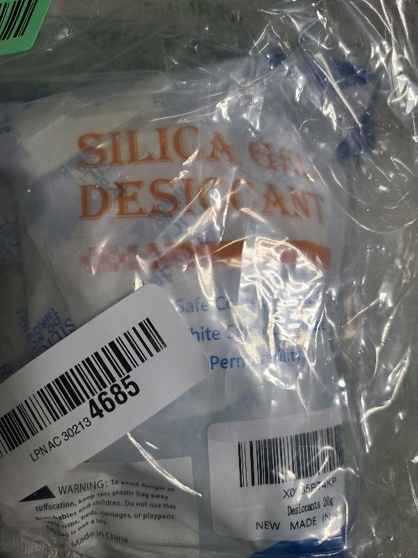 View 2 of 15 Pcs 20 Gram Silica Gel Packs, Transparent Desiccant, Desiccant Packets for Storage, Moisture Packs for Spices Jewelry Shoes Boxes Electronics Storage