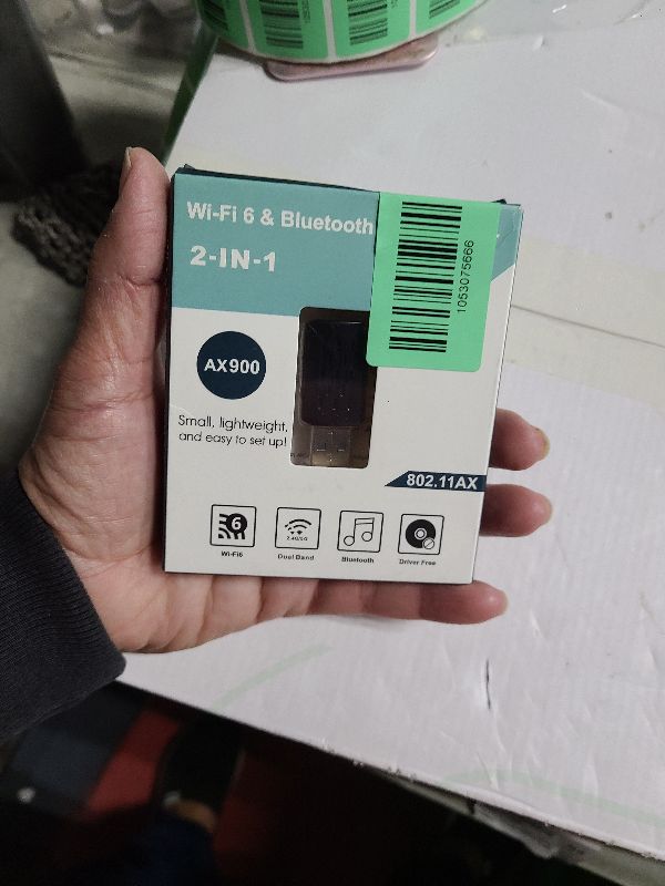 Photo 1 of 2-In-1 USB WiFi Bluetooth Adapter - 900Mbps 2.4/5GHz Dual-Band, WiFi & Bluetooth Adapter for PC/Laptop/Desktop, Wireless USB Dongle, Driver Free, Win 10/11