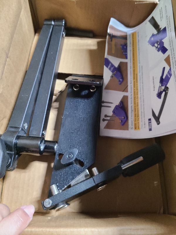 Photo 1 of [Updated] Lawn Mower Blade Sharpener 15°-45° Adjustable Frame with Ball Bearing Manufacture Handle for Right & Left Hand Blades, Use with Angle Grinder, Black