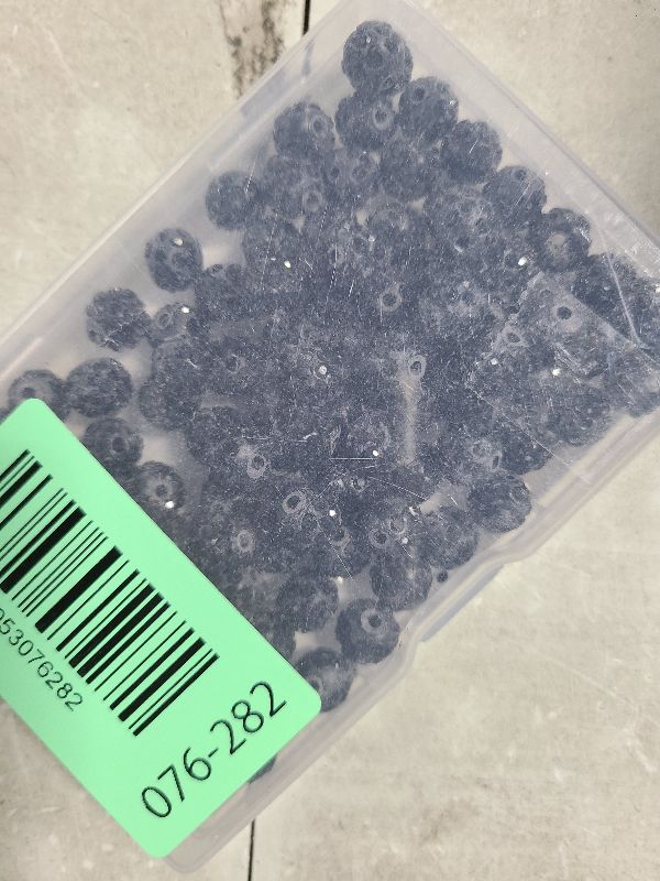 Photo 1 of 105 PCS 10mm Black Rhinestone Beads, Shiny Round Ball Jewelry Making Necklace Bracelet Craft