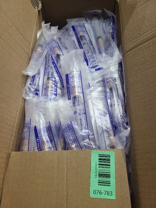 Photo 1 of 100 Pack Disposable 3ml Syringes with Needle 25G 1”, Sterile Luer Lock Syringe Individually Packaged for Labs, Liquid Measuring, Oil