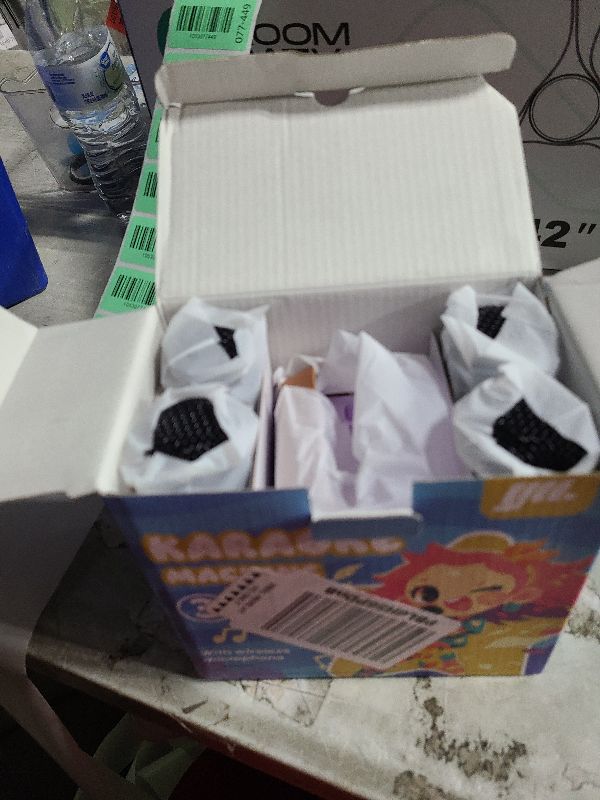 Photo 1 of YLL Upgraded Mini Karaoke Machine with 4 Wireless Microphones Toy for Kids, Christmas Birthday Gifts for Girls Boys, Portable MP3 Player for Ages 3, 4, 5, 6, 7, 8, 9, 10, 12+ Year Old Party (Purple)