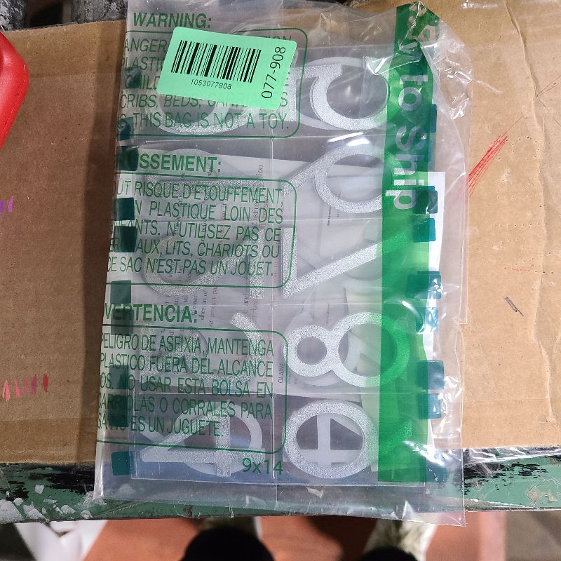 Photo 1 of 2 inch Reflective Mailbox Numbers for Outside, 5 Sets Number Stickers with Sticky Tabs for Easy Backing Peeling, Pre-cut Self Adhesive Vinyl House Numbers