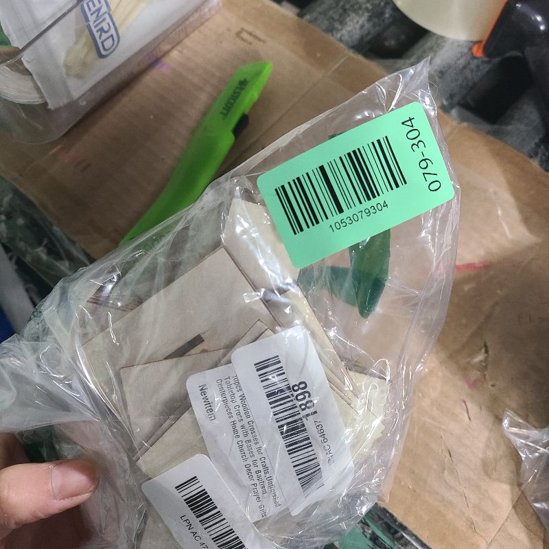 Photo 1 of 10pcs Wooden Crosses for Crafts: Unfinished Standing Crosses with Bases Catholic Baptism Decoration Religious Centerpiece Stand for Home Church Decor Prayer Gifts