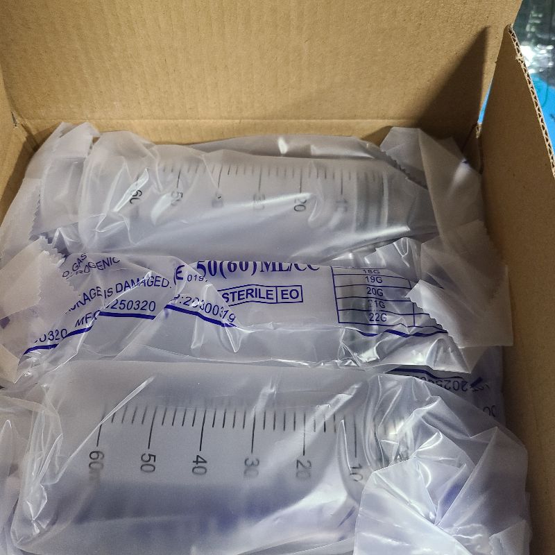 Photo 1 of 12Pack 60ml Syringe for Liquid - Large Plastic Syringes Without Needle for Jello Food Thick Liquids and Irrigation Water, Lip Gloss Filling, Feeding Dogs Meds, Measuring ( 12 Pack 60 ml / cc )