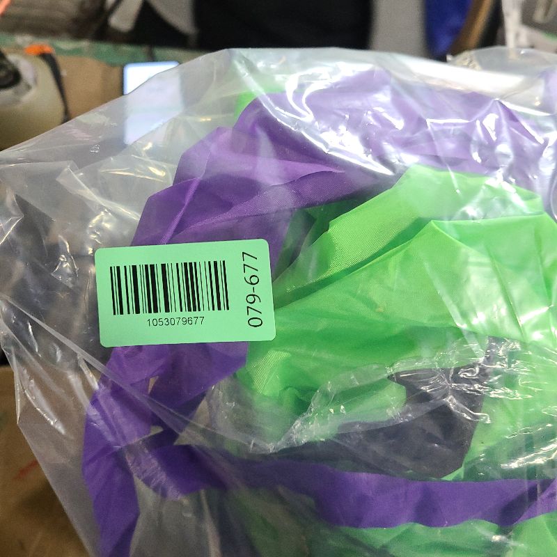 Photo 1 of 12 FT Giant Halloween Inflatables Witch Outdoor Decorations with LED Lights,Scary Witch Holds I Smell Children Banner Blow Up Halloween Decorations Outdoor Yard Garden Lawn Home with Stakes Tether