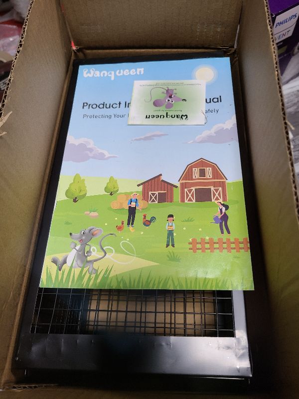 Photo 1 of 2 Packs Humane Rat Trap Outdoor Mouse Traps Indoor Use, Rodent Chipmunk Traps for Small Live Animal Catch and Release - Black