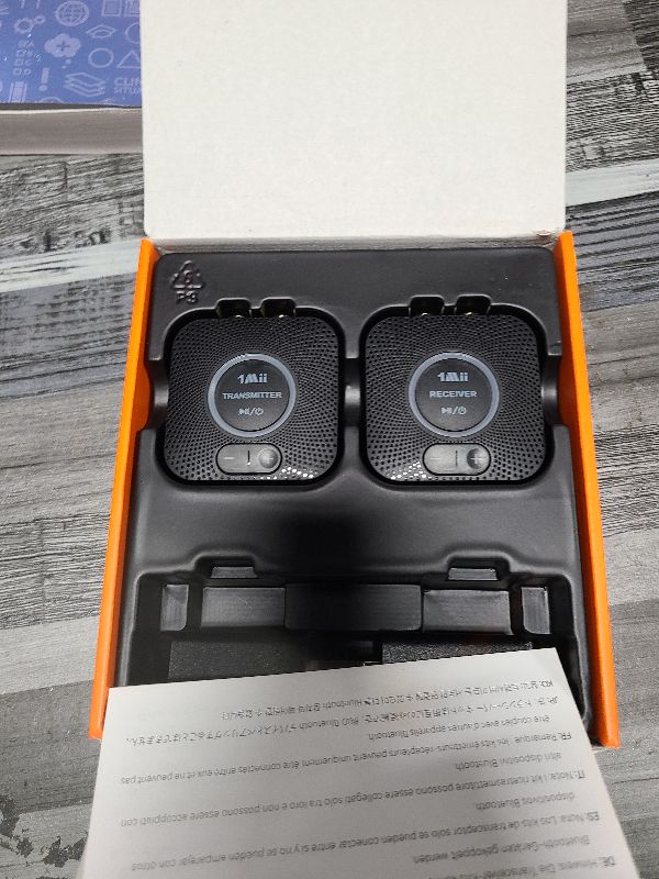 Photo 1 of 1Mii 2.4GHz Wireless Audio Transmitter Receiver Set for TV, 260Ft/80M Long Range 25ms Low Latency with AUX RCA in/Out,Wireless Audio Adapter for TV PC Powered Speaker Amplifier Soundbar