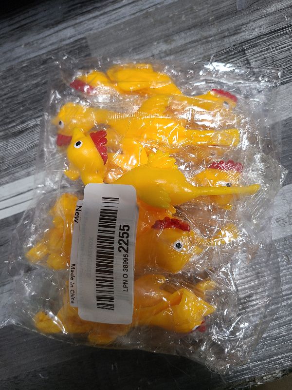 Photo 1 of 12pk Slingshot Chicken Finger Toys Party Favors for Kids 4-8-12 Boys Teens, Funny Mini Flying Rubber Chickens Bulk Classroom Prizes for Kids Goodie Bags Pinata Fillers Birthday Gifts Stocking Stuffers