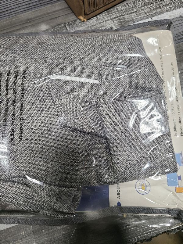 Photo 1 of 100% Blackout Shield Linen Blackout Curtains for Bedroom 84 Inches Long, Back Tab/Rod Pocket Living Room Drapes, Thermal Insulated Blackout Curtains 2 Panels Set, 50" W x 84" L, Darkgray