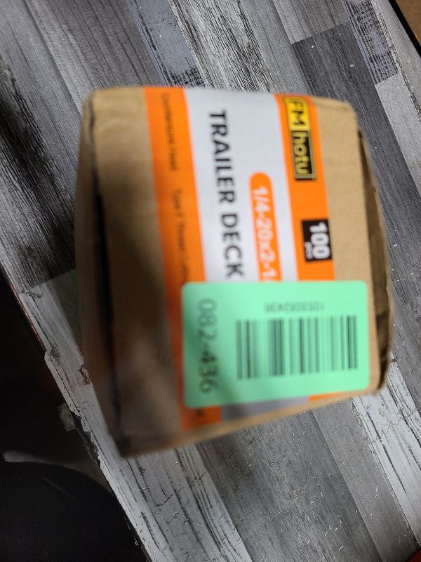 View 2 of 1/4-20 x 2-1/2" Flat Head Thread Cutting Self Drilling Deck Screws, Type 7, Star Drive T-30, Steel Floorboard Thread Cutting Screws for Wood & Metal-100 Pack