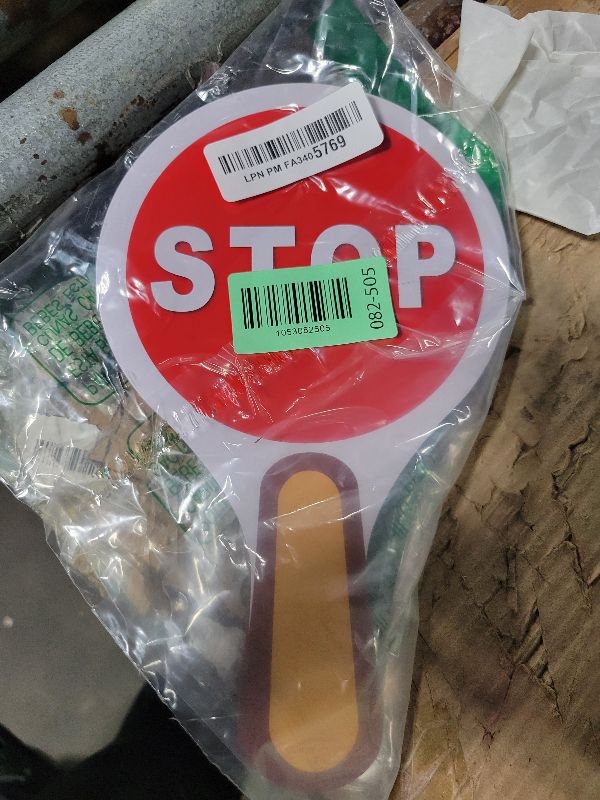 Photo 1 of 2 PCS Stop Sign for Kids, Stop and Go Sign with Handle Double Sided for Directing Traffic Safety in Parking Lots, Intersections Traveling with Children and Places with Large Flow of People