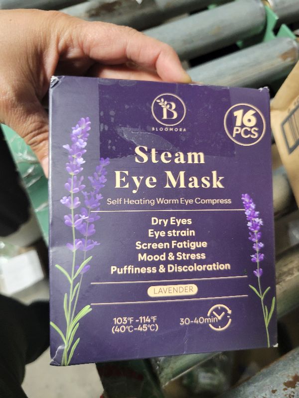Photo 1 of 16 Pack Lavender Steam Eye Mask for Dryness, Puffiness, Strain & Relaxation, Heated Eye Mask for Sleep & Travel, Self-Heating & Disposable Warm Compress, Travel Essentials, Relaxation Gifts for Women