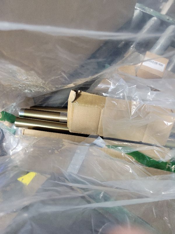 Photo 1 of 2 Pack Warm Gold Curtain Rods for Windows 66 to 120 Inches Adjustable Length Heavy Duty 1" Diameter Brass Window Curtain Rod with Solid Metal Finials for Outdoor Farmhouse Bedroom Kitchen Living Room