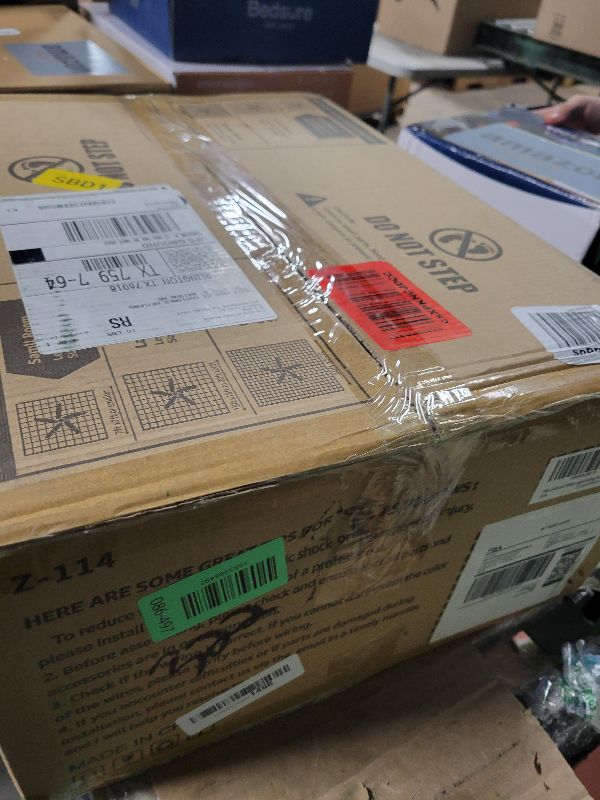 Photo 1 of LEDIARY Caged Ceiling Fan with Light and Remote, 20in Small Low Profile Ceiling Fans with Lights, 6 Speed Farmhouse Flush Mount Ceiling Fan for Bedroom, Kitchen, Living Room-White and Gold