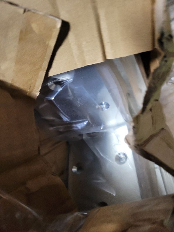 View 2 of (8PCS) Heavy Duty L Brackets 5x5x2.5 for Wood,Metal Shelf Brackets,90 Degree Corner Bracket,Large Right Angle Bracket, Pergola Brackets Silver