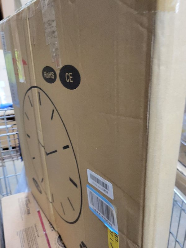 Photo 1 of 24 Inch Silent Large Wall Clock Battery Operated for Farmhouse Kitchen,Non-Ticking Retro Wall Clock with Big Numbers for Living Room,Vintage Wood Clock for Bedroom Home Country Office School