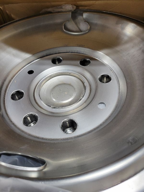 Photo 1 of 17" 8 Lug Wheel Simulators,Stainless Steel,4pcs Front and Rear Wheel Simulators,Hubcaps with Bolt Kit Fit for 2005-2025 Ford F350 Truck