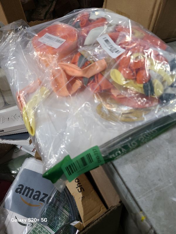 Photo 1 of 138pcs Little Cutie Baby Shower Balloon Boxes Decorations, Baby Block with Letters Orange Balloon Garland Kit A Little Cutie is On The Way Banner Willow Leaves for Fruit 1st Birthday Party Decorations