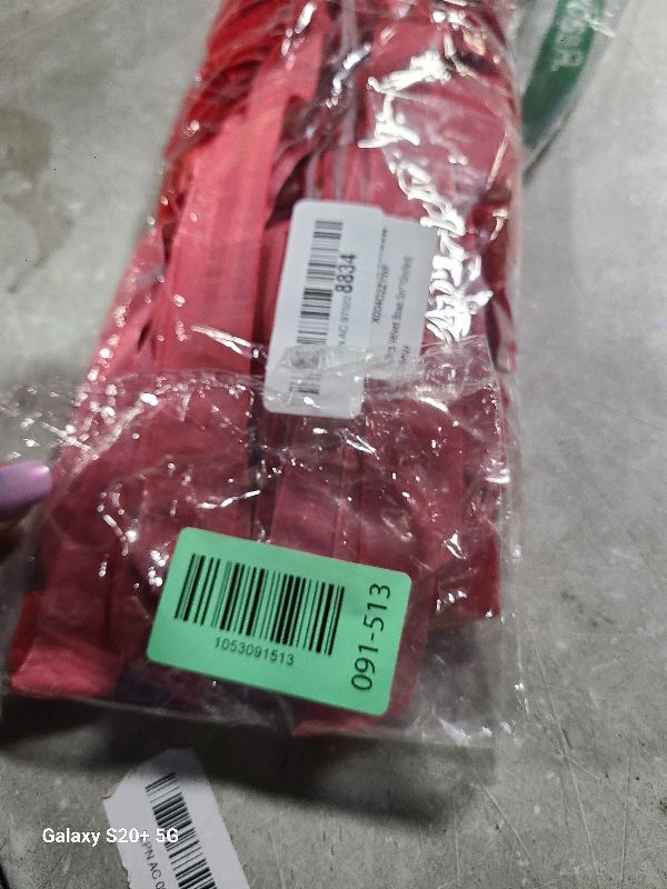 Photo 1 of 12Pcs Red Velvet Ribbon Bows Christmas Tree Decorations,5in x 10in Xmas Ornaments for Tree Home Party Front Door Wreath Holiday Decor