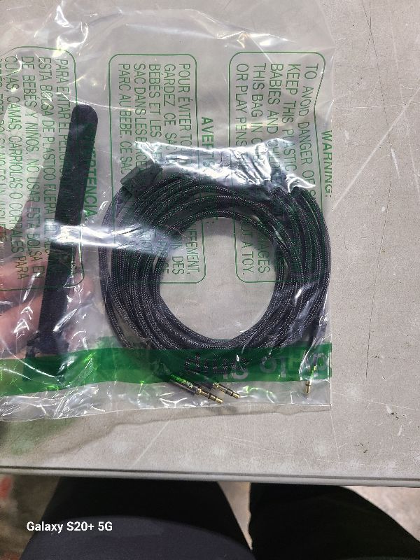 View 2 of 1/8 Inch TRS Stereo Y Splitter Cable 10FT, 3.5mm Male to 2-Male Y-Splitter Stereo Audio Cable, for Cell Phone PC Laptop, Speaker, Headphones, Suitable for Switching or Two Sets of Speakers