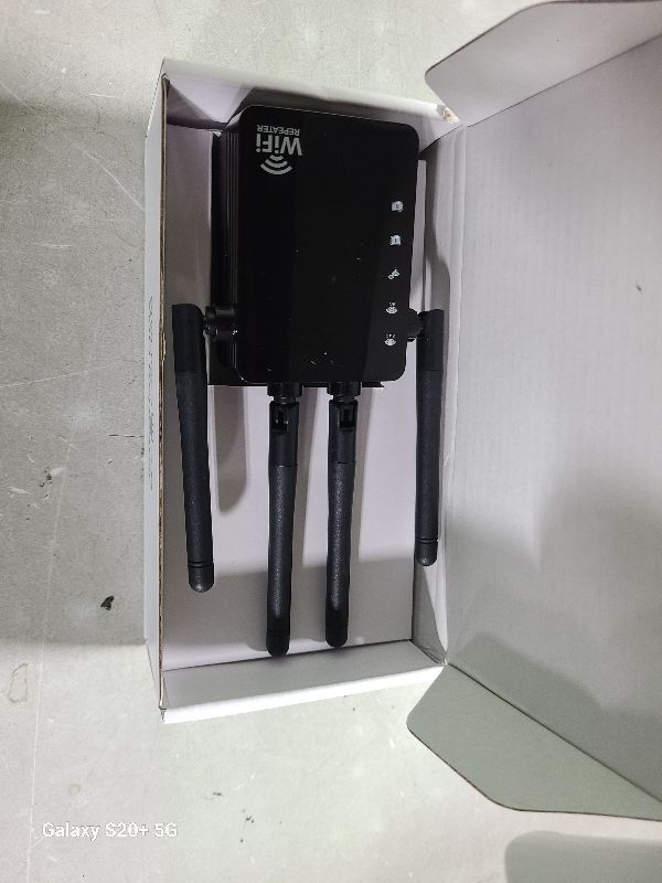 Photo 1 of 12880 Sq.Ft Range WiFi Extender Signal Booster Dual Band 5GHz/2.4GHz, 105-Device Compatibility, Simple Installation, WiFi Extender