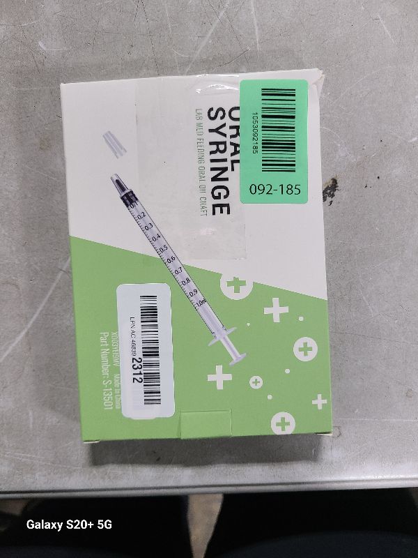 Photo 1 of 20 Pack 1ml Syringe with Cap for Liquid, 1cc Plastic Small Syringes with Cover, Non-Sterile, No Needle