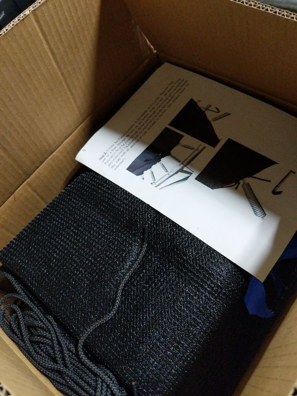 Photo 1 of 15FT Trampoline Replacement Safety Enclosure Net for 6 Straight Poles Round Frame, Breathable and Weather-Resistant with Adjustable Straps(NET ONLY)