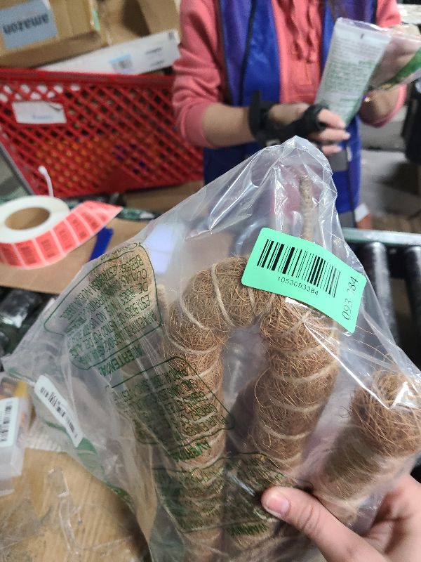 Photo 1 of 2 Pack Moss Pole, 63 Inch Bendable Moss Poles for Plants Monstera Long for Climbing Plants, Extra Large Handmade Pole Plant Sticks Support Stakes for Indoor Plants to Grow Upwards