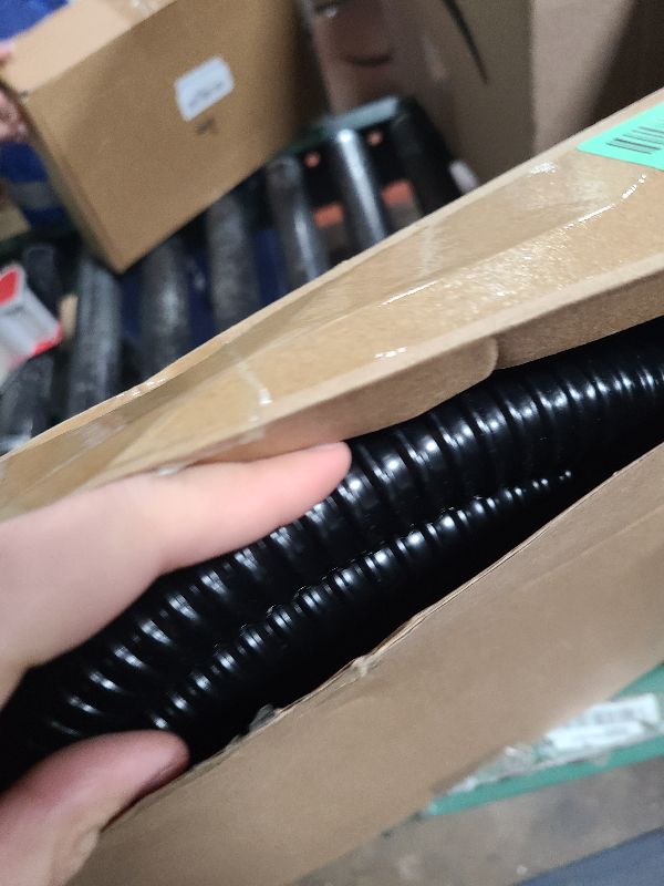 Photo 1 of 1 Inch Pond Tubing – 10ft Flexible PVC Corrugated Pond Hose with 2 Stainless Steel Hose Clamps, Kink-Proof Black Plastic Pump Tubing for Garden Ponds, Waterfalls, Filters & Drainage