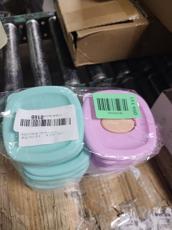 Photo 1 of 12 Pack Baby Food Storage Containers 4 oz, Baby Silicone Food Jars with Ventilation Valve, Snack Containers with Leak Proof Sealing Lid Microwave Safe, Suitablefor Nurseries, Schools and Travel