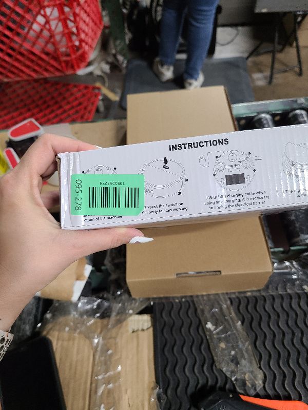 Photo 1 of Robot Vacuum Suction Ultra-Strong Suction, One-Touch Start, Slim Design, Rechargeable, Ideal for Hardwood Floors and Carpets?Pet Hair Specialist Robot Vacuum with Tangle-Free Brushroll (White)