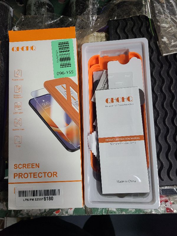 Photo 1 of [1-Second Auto-Install] QHOHQ 3 Pack Privacy Screen Protector for iPhone 17 Pro [6.3 Inch] + 1 Set Camera Lens Protector, 25° Anti Spy Tempered Glass, [12FT Military Grade Shatterproof], Case Friendly