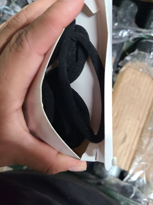 Photo 1 of 20 Pieces Large Stretch Hair Ties Hair Bands Ponytail Holders Headband for Thick Heavy and Curly Hair (Black, 5 cm in Diameter, 1 cm in Width)